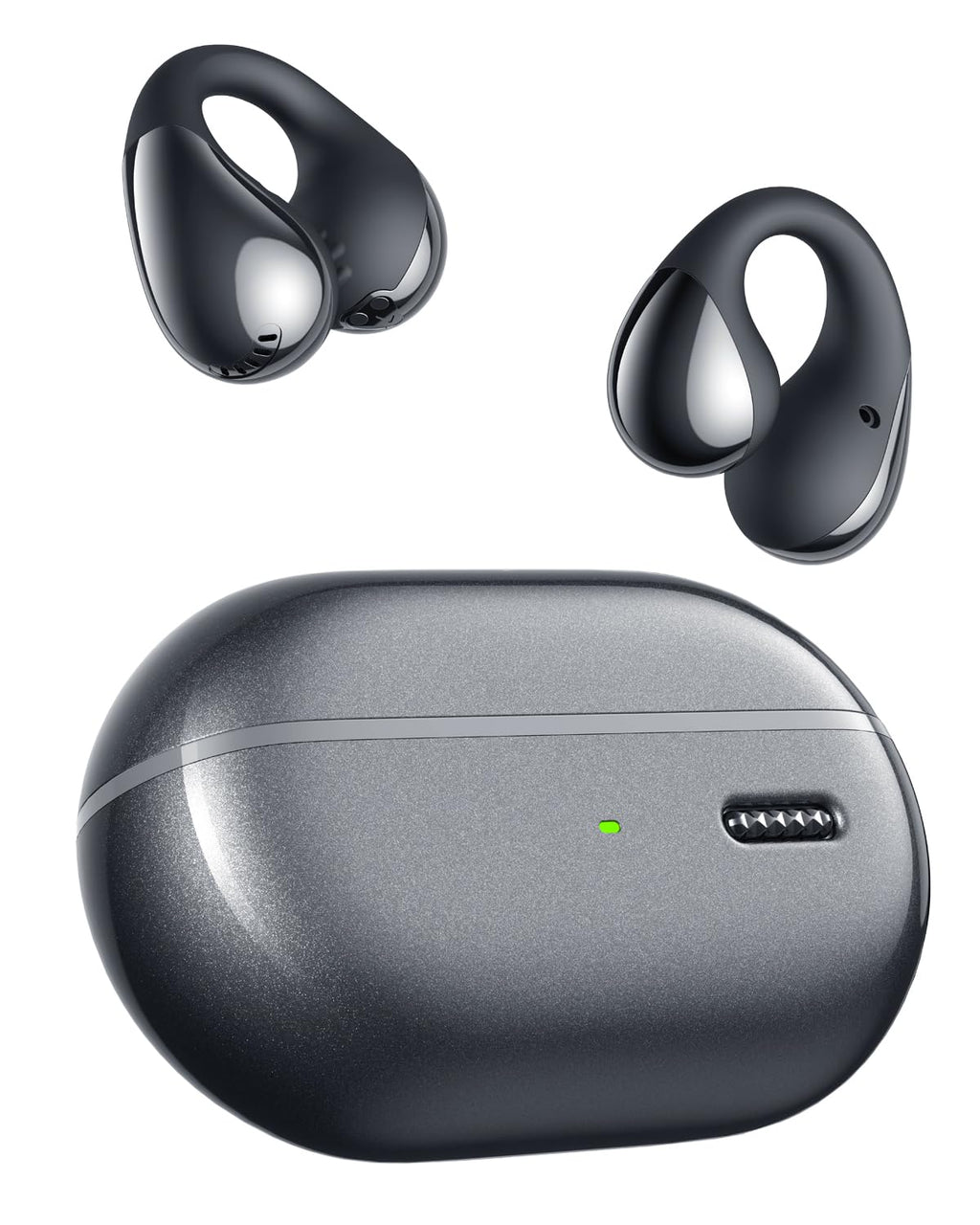 SoundPEATS PearlClip Pro Ear Ultra Open Ear Earbuds Wireless Headphones Bluetooth 5.4 Earphones Clip On Ear Buds with Mic IPX5 Waterproof 24 Hrs Play for Runing Cycling Fiteness